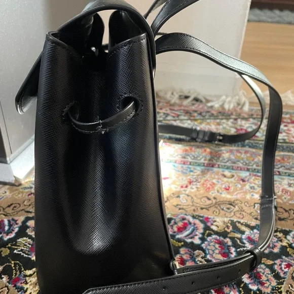 Kate Spade Black Backpack with Flap Closure and Gold Hardware - Picture 3 of 7